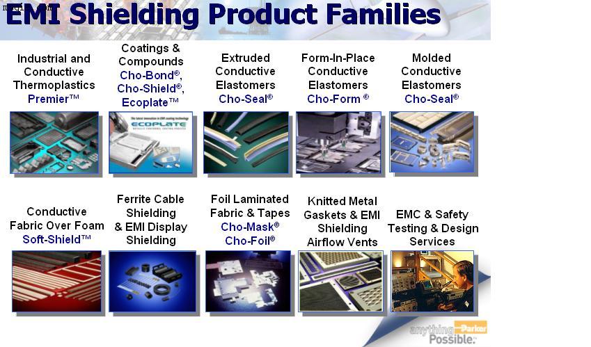 Chomerics电磁屏蔽，导热材料